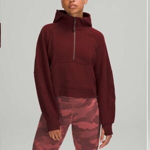 Lululemon Scuba Oversized Hoodie 1/2 Zip- red/purple